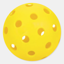 Adesivo Redondo Pickleball Amarelo
