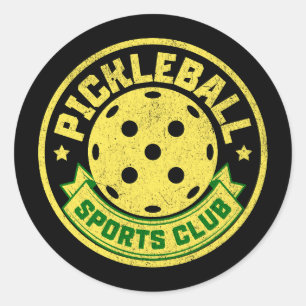 Adesivo Redondo Pickleball Club Pickleball Say