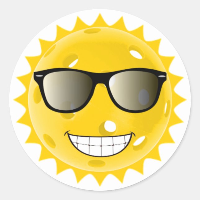 Adesivo Redondo Pickleball Cool (Frente)