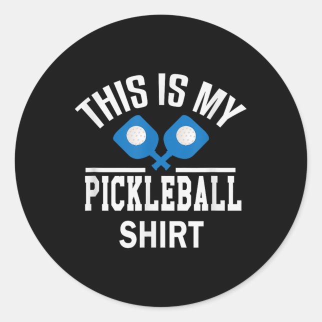 Adesivo Redondo Pickleball - Dinker Badminton Tênis Presente Pickl (Frente)
