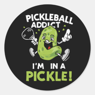Adesivo Redondo Pickleball-Engraçado