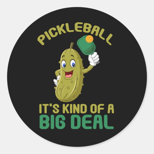 Adesivo Redondo Pickleball Kid Big Deal Pickles Esporte (Frente)