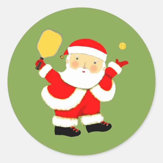 Adesivo Redondo Pickleball no Natal (Frente)