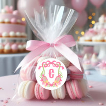 Pickleball rosa e verde Paddleball em Monograma Cr