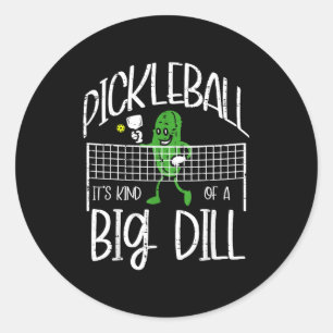 Adesivo Redondo Pickleball tipo grande dill humoroso pickle ball m