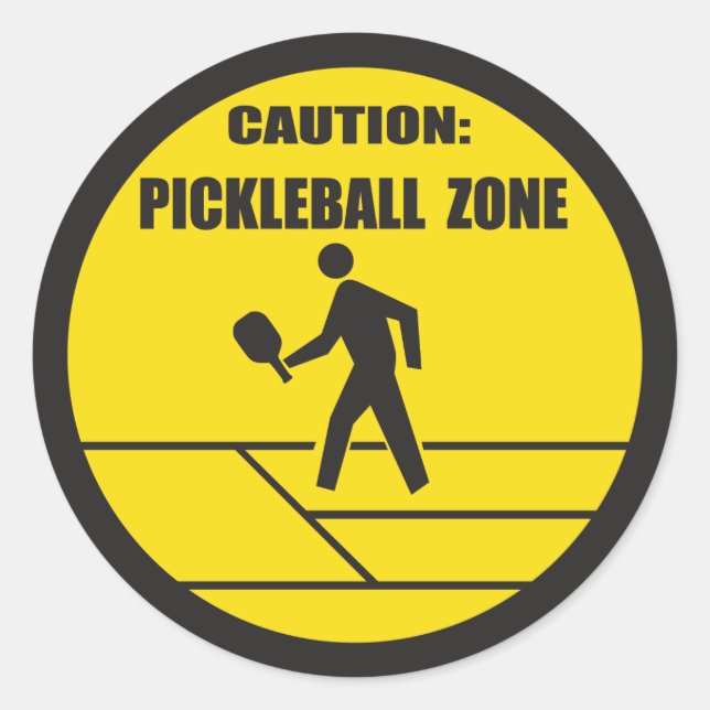 Adesivo Redondo Pickleball Zone (Frente)