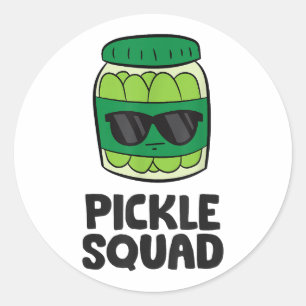 Adesivo Redondo Picle Lover Team Picles Engraçado Pickle Squad