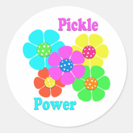 Adesivo Redondo Picle Power Pickleball