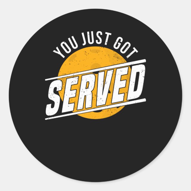 Adesivo Redondo Picleball Jogador de Hobby (Frente)