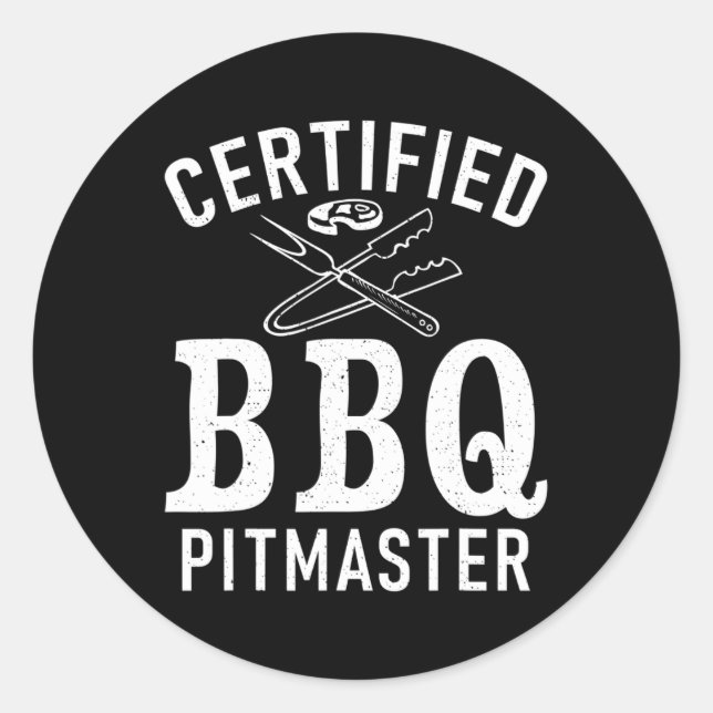 Adesivo Redondo Picmaster do Churrasco certificado Grill Barbecue  (Frente)