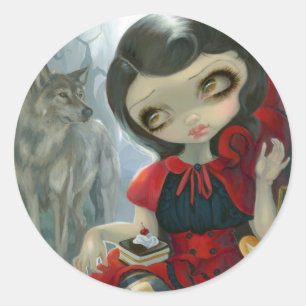 Adesivo Redondo Picnic do "Red Riding Hood"