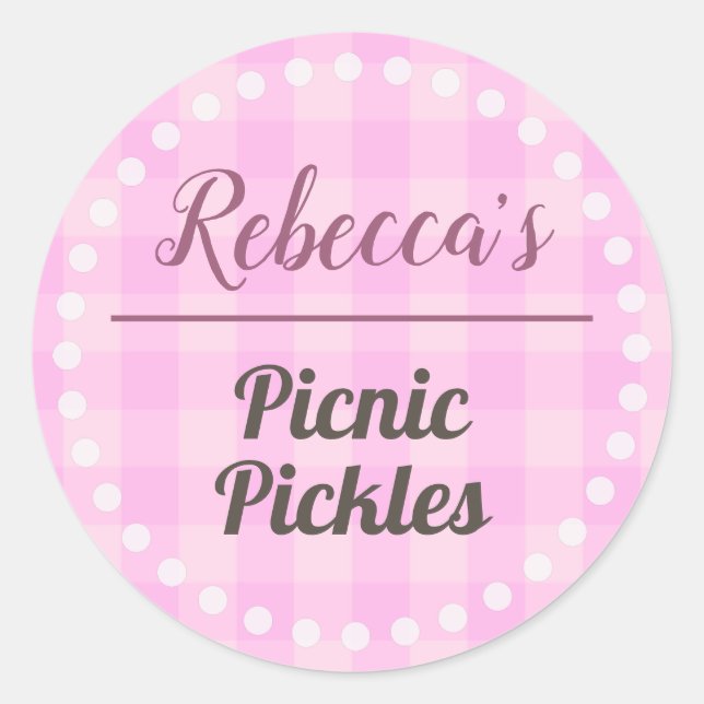 Adesivo Redondo Picnic Pickles (Frente)