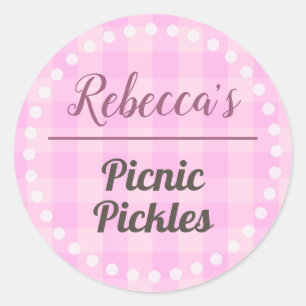 Adesivo Redondo Picnic Pickles