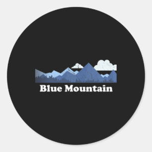 Adesivo Redondo Pico Blue Mountain Gger Nova York Ny Escalada Cami