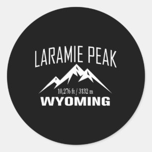 Adesivo Redondo Pico Laramie Wyoming Climbing Clube de Cumeeira Ao