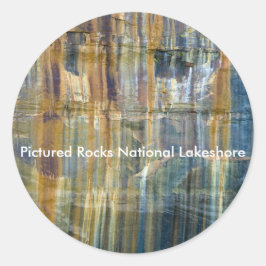 Adesivo Redondo Picture Rocks National Lakeshore