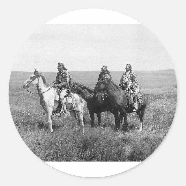 Adesivo Redondo Piegan Blackfoot Chiefs (Frente)
