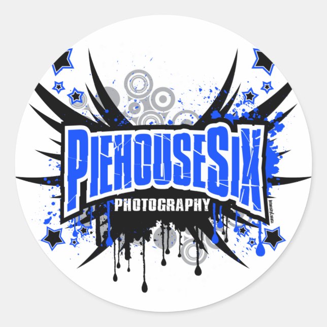 Adesivo Redondo Piehouse Seis Fotografia Sticker (Frente)