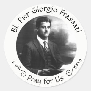 Adesivo Redondo Pier Giorgio Frassati abençoado