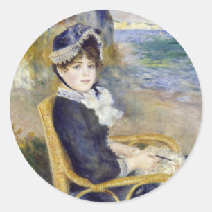 Adesivo Redondo Pierre-Auguste Renoir - À Beira-Mar