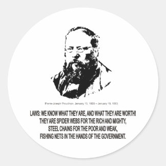 Adesivo Redondo Pierre-Joseph Proudhon