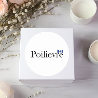 Adesivo Redondo Pierre Poilievre - Bandeira oficial canadiana