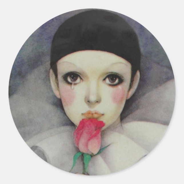 Adesivo Redondo Pierrot Sticker 1980 (Frente)