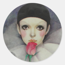 Adesivo Redondo Pierrot Sticker 1980