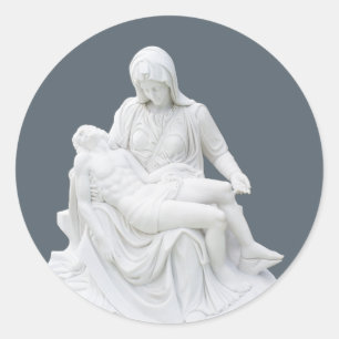 Adesivo Redondo Pieta esculpida