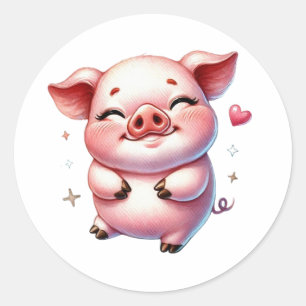 ADESIVO REDONDO PIG DE PINO DE NATAL