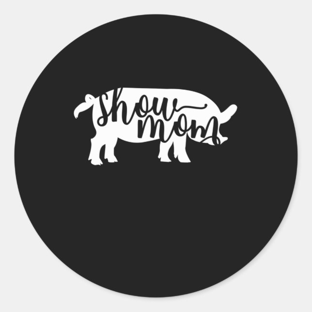 Adesivo Redondo Pig Show Mãe (Frente)