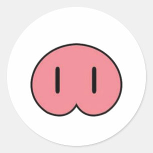 Adesivo Redondo Pig Snout Sticker