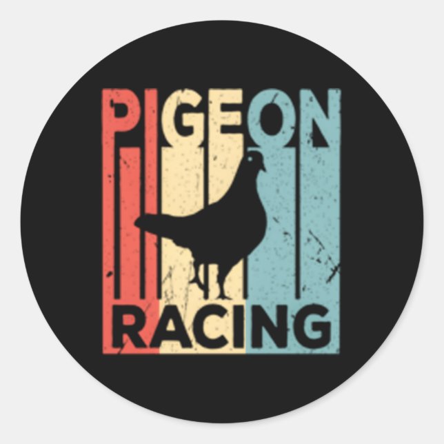 Adesivo Redondo Pigeon Racing (Frente)