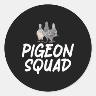 Adesivo Redondo Pigeon Squad Pigeon Breeder