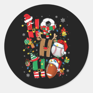 Adesivo Redondo Pijamas de Futebol Santa Bysebyll Ho Ho Chris