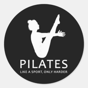 Adesivo Redondo Pilates Como Um Esporte Só Que Mais Difícil Piada