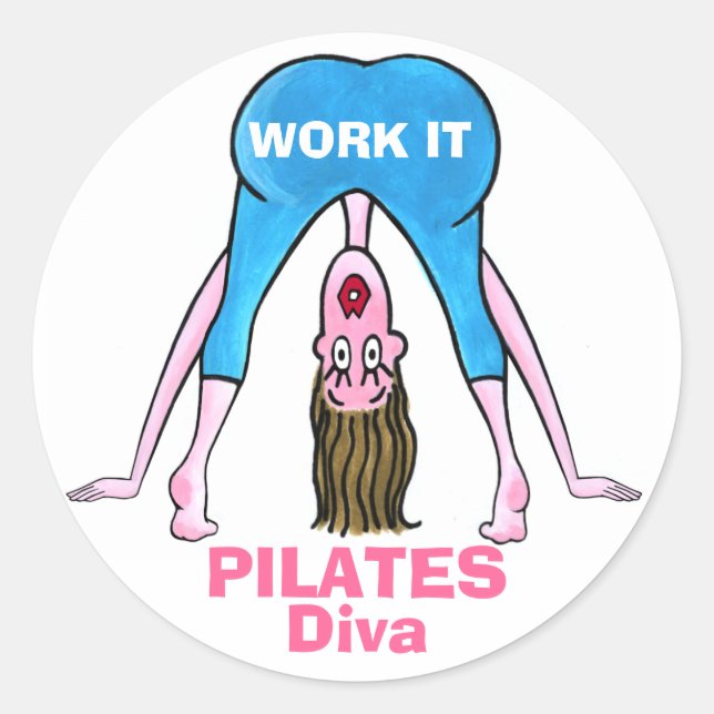 Adesivo Redondo PILATES Diva