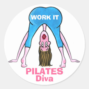 Adesivo Redondo PILATES Diva