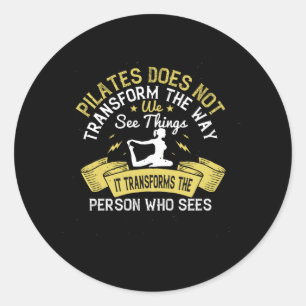 Adesivo Redondo Pilates Transforma A Pessoa Que Vê