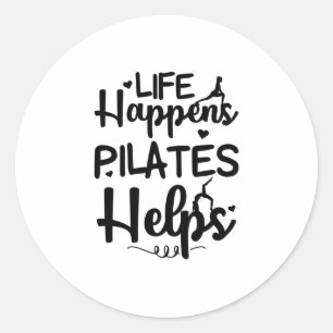 Adesivo Redondo Pilatos do esporte  Treinador Yoga Workout Ideas
