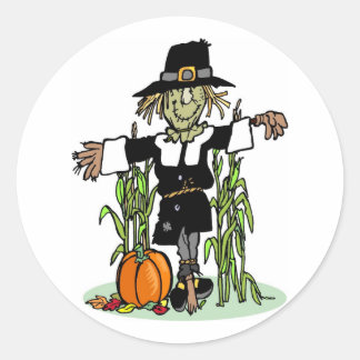 Adesivo Redondo Pilgrim Scarecrow