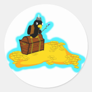 Adesivo Redondo Pilha de dinheiro