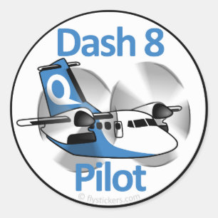 Adesivo Redondo Piloto Dash 8 (Fatory Livery)