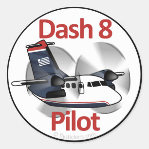 Adesivo Redondo Piloto Dash 8 (USAir Express)