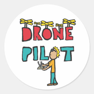 Adesivo Redondo Piloto de drone RC