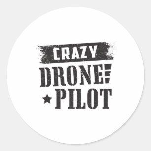 Adesivo Redondo Piloto de drones quadricópteros Drones FPV Engra