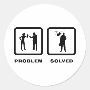 Adesivo Redondo Piloto de helicóptero