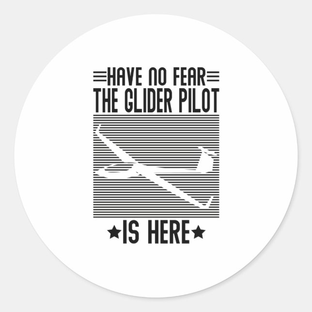 Adesivo Redondo Piloto Gliders | Presentes de hobby com términos d (Frente)
