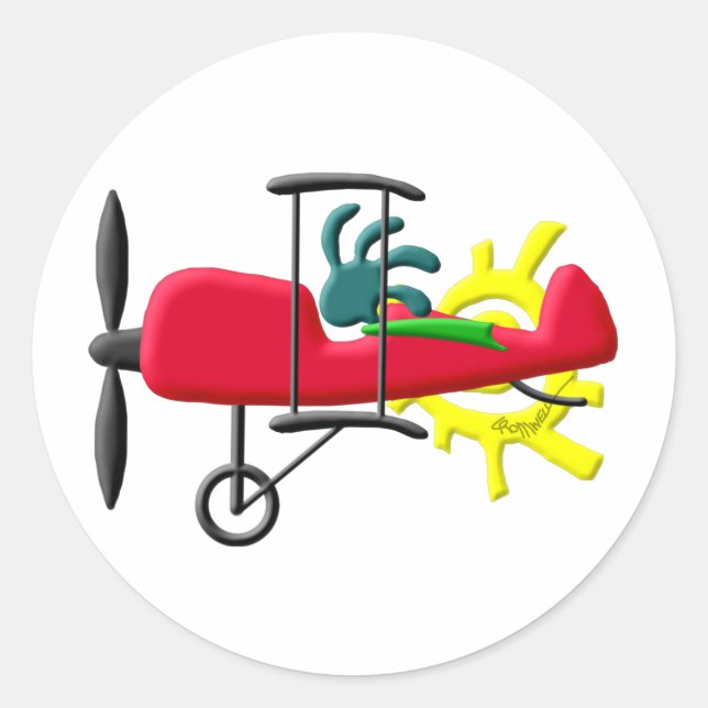 Adesivo Redondo Piloto Nativo de Caça Americana Kokopelli (Frente)