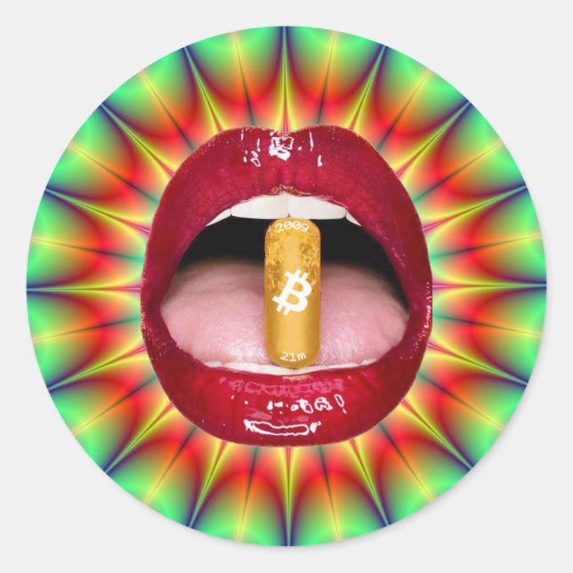 Adesivo Redondo Pílula Laranja nº 2 (Frente)